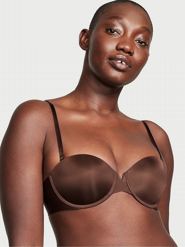 Beige Victoria Secret Ganache Nude Strapless Bras | WEFOH4678