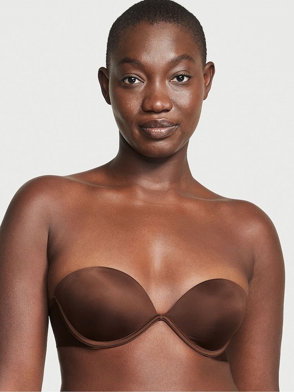 Beige Victoria Secret Ganache Nude Strapless Smooth Every Way Strapless Multiway Bras | RPSQW2384