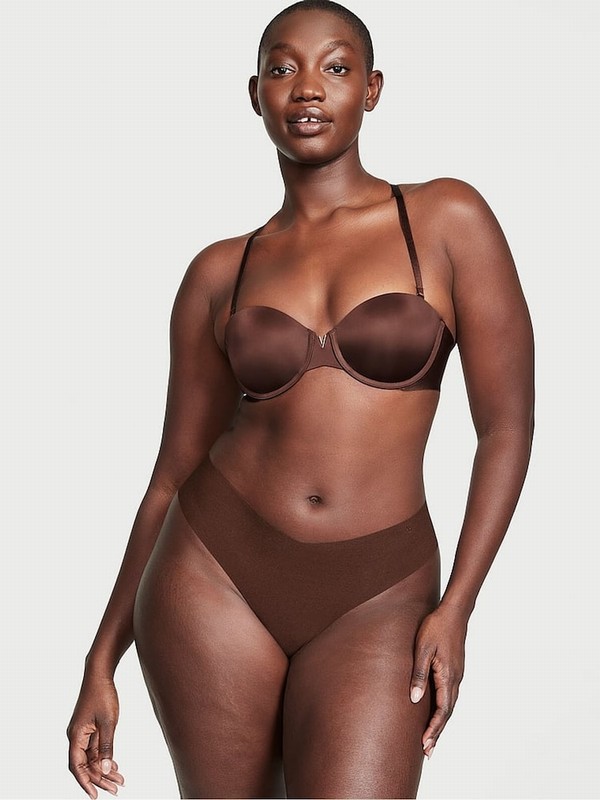 Beige Victoria Secret Ganache Nude Thong Underwear | ALNMZ9510