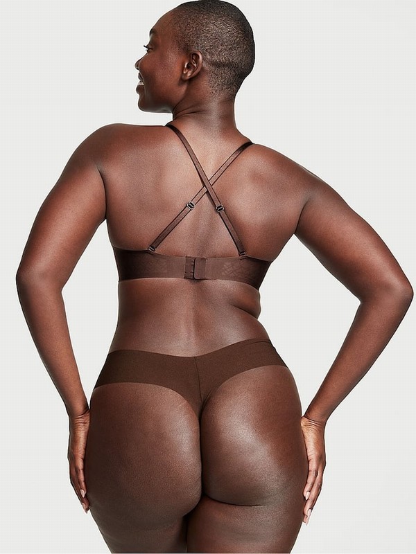 Beige Victoria Secret Ganache Nude Thong Underwear | ALNMZ9510