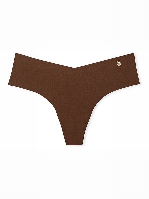 Beige Victoria Secret Ganache Nude Thong Underwear | ALNMZ9510