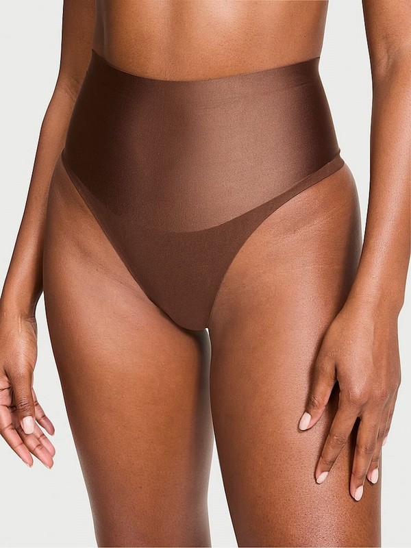 Beige Victoria Secret Ganache Nude Thong Shaping Underwear | CHDMN6491