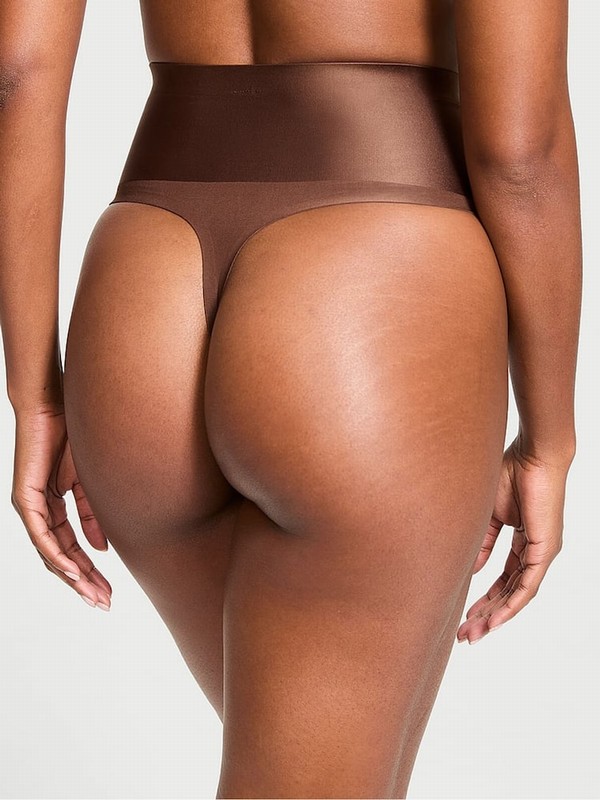 Beige Victoria Secret Ganache Nude Thong Shaping Underwear | CHDMN6491