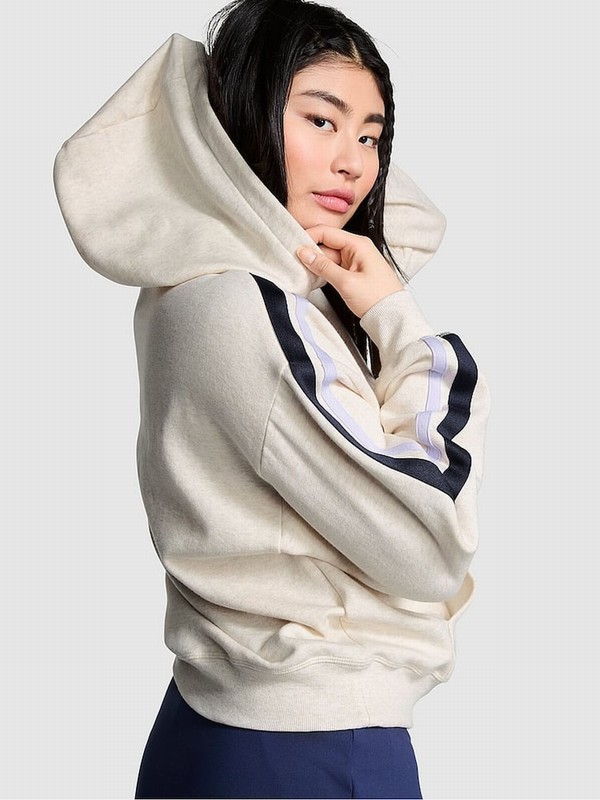Beige Victoria Secret Heather Oatmeal Pullover Fleece Hoodie | LPVFZ2574