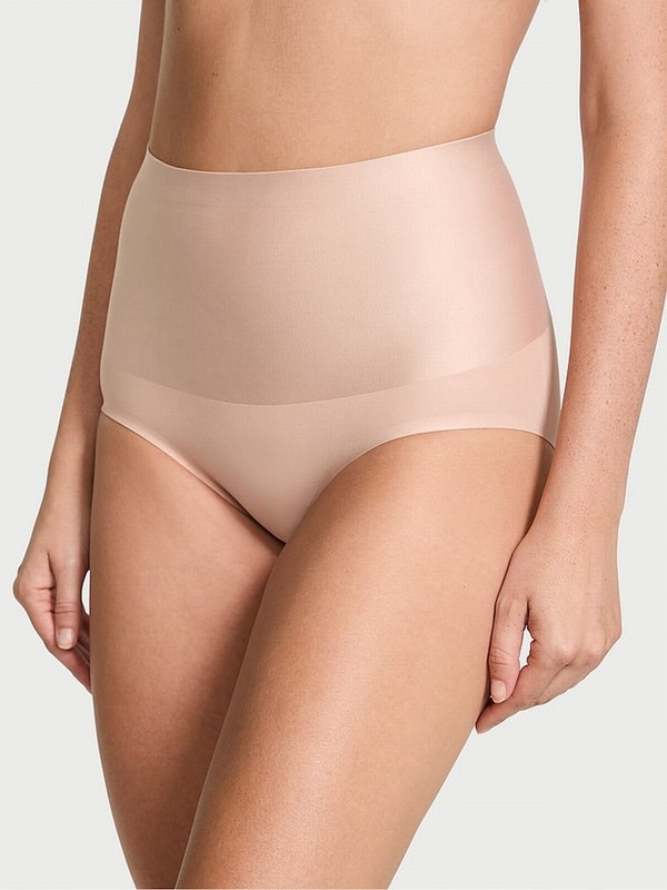 Beige Victoria Secret Macaron Nude Brief Shaping Underwear | WRKYQ0826