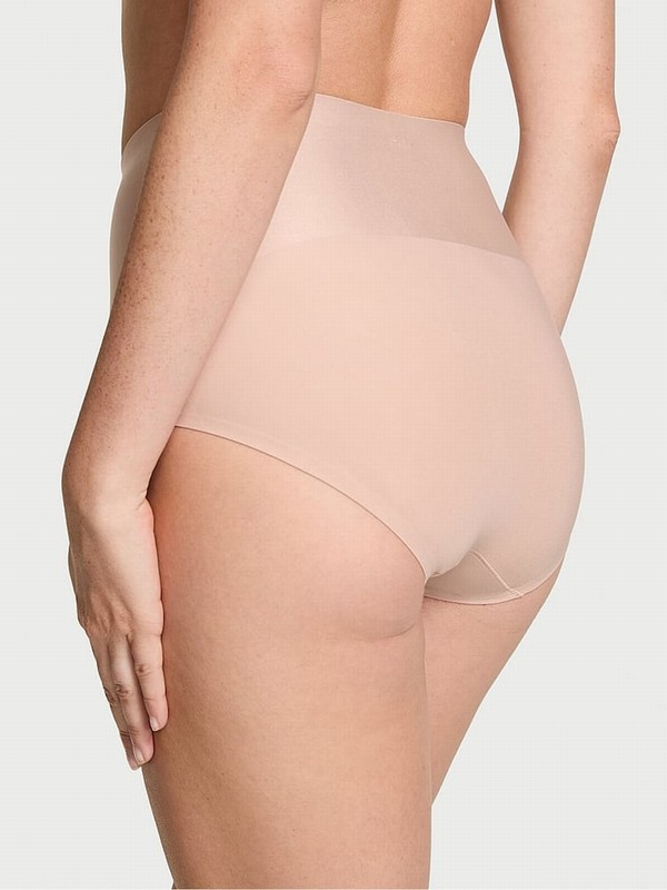 Beige Victoria Secret Macaron Nude Brief Shaping Underwear | WRKYQ0826