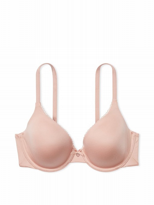 Beige Victoria Secret Macaron Nude Full Cup Bras | PESFN0249