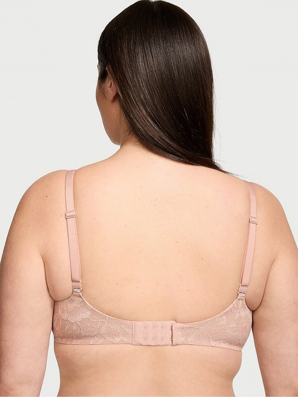 Beige Victoria Secret Macaron Nude Lace Minimiser Invisible Lift Minimiser Bras | XLRAJ6718