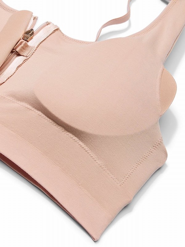 Beige Victoria Secret Macaron Nude Seamless Mastectomy Bras | HIXMT6298