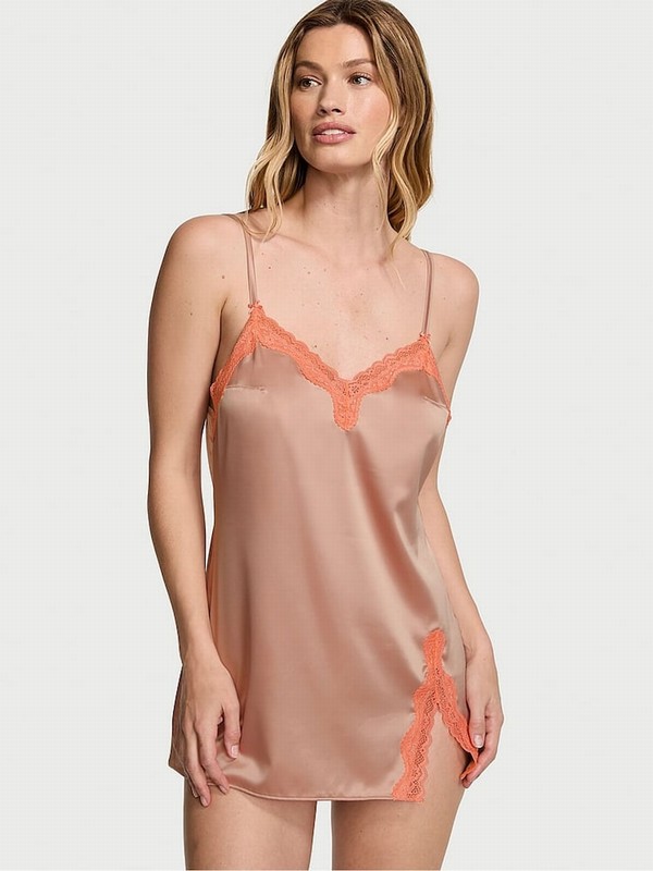 Beige Victoria Secret Macaron Nude Slip Lingerie | WZORN9637