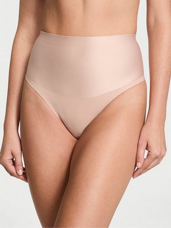 Beige Victoria Secret Macaron Nude Thong Shaping Underwear | WAHLK4081