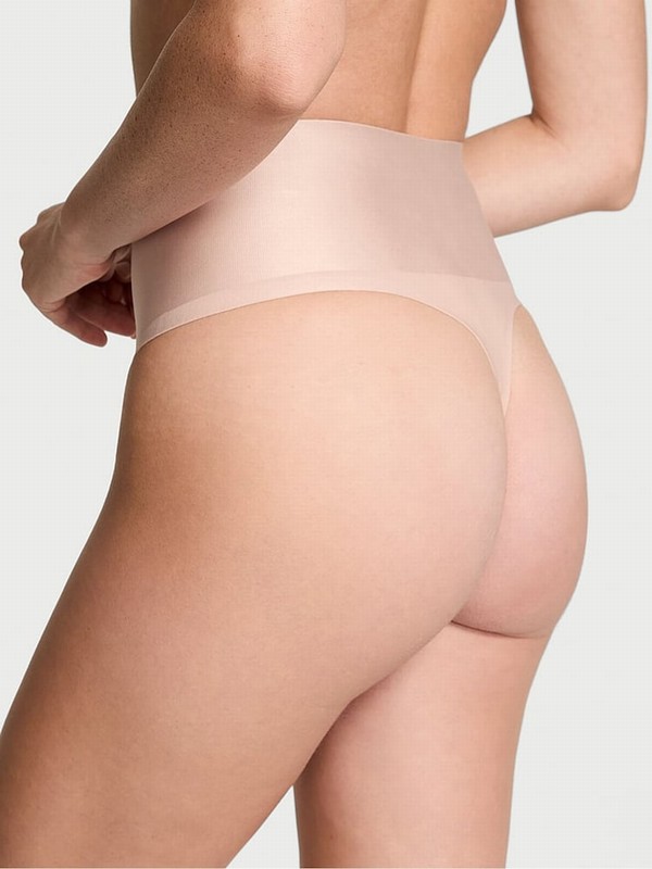 Beige Victoria Secret Macaron Nude Thong Shaping Underwear | WAHLK4081