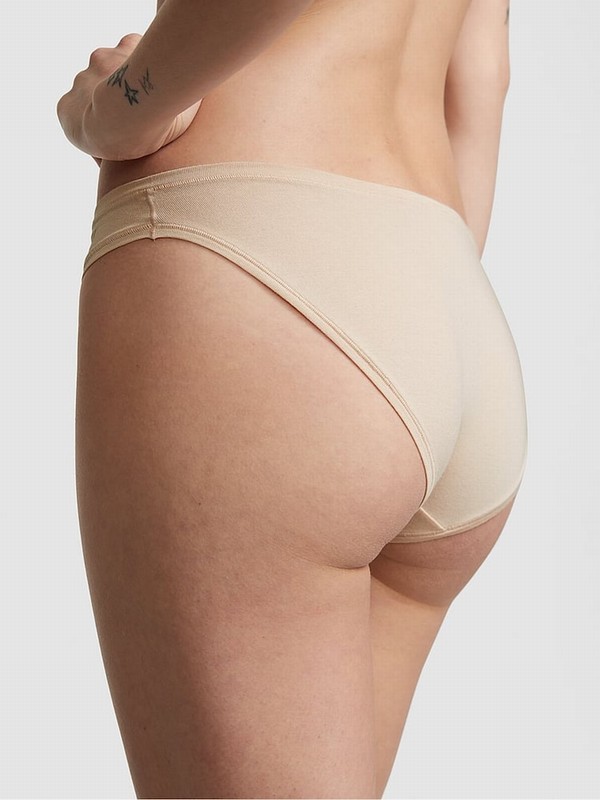 Beige Victoria Secret Marzipan Nude Bikini Cotton Underwear | RKGLX6403