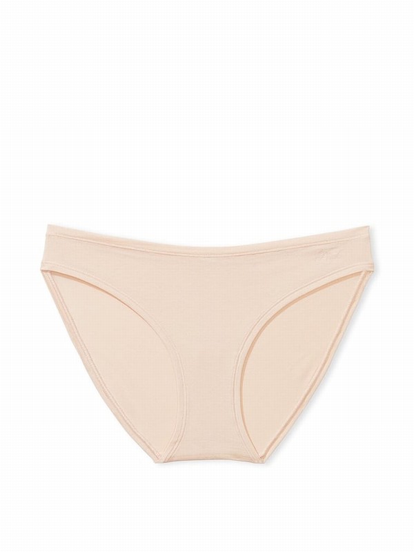 Beige Victoria Secret Marzipan Nude Bikini Cotton Underwear | RKGLX6403