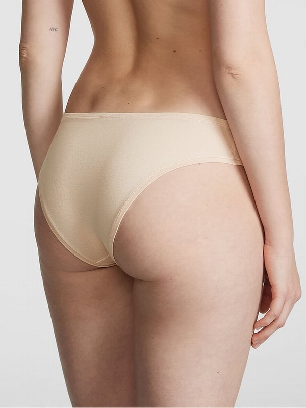 Beige Victoria Secret Marzipan Nude Cheeky Cotton Cheeky Underwear | JLPNH6491