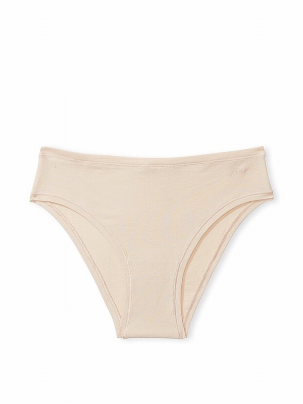 Beige Victoria Secret Marzipan Nude Cheeky Cotton Cheeky Underwear | JLPNH6491