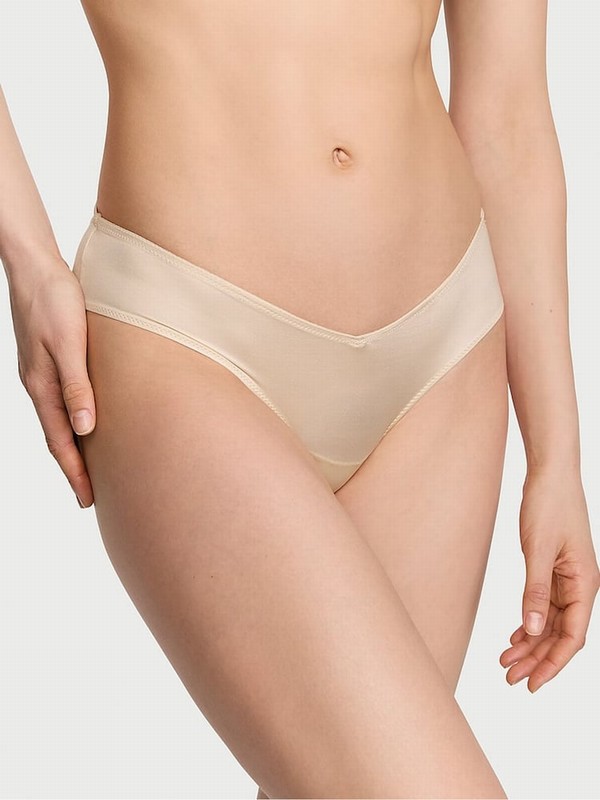 Beige Victoria Secret Marzipan Nude Cheeky Underwear | FCPVY6081