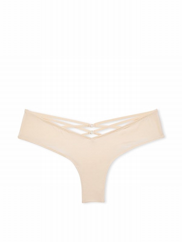 Beige Victoria Secret Marzipan Nude Cheeky Underwear | FCPVY6081