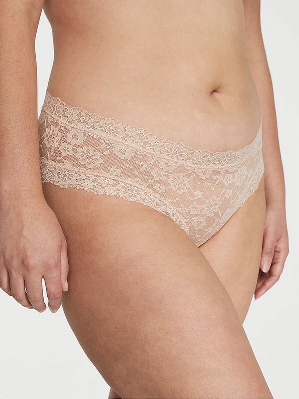 Beige Victoria Secret Marzipan Nude Cheeky Underwear | YUIQO3268