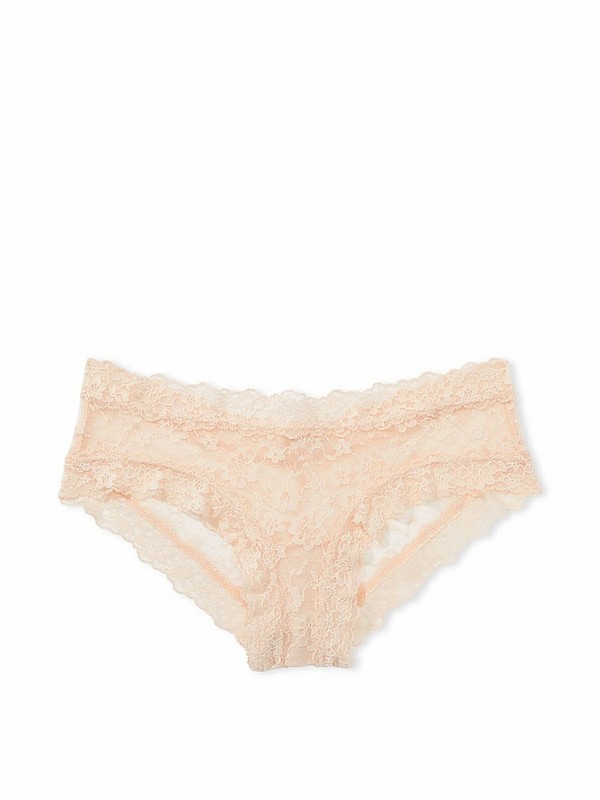 Beige Victoria Secret Marzipan Nude Cheeky Underwear | YUIQO3268