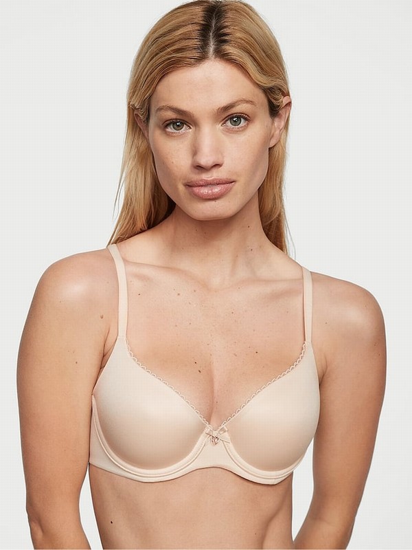 Beige Victoria Secret Marzipan Nude Demi Bras | EHGUL9280
