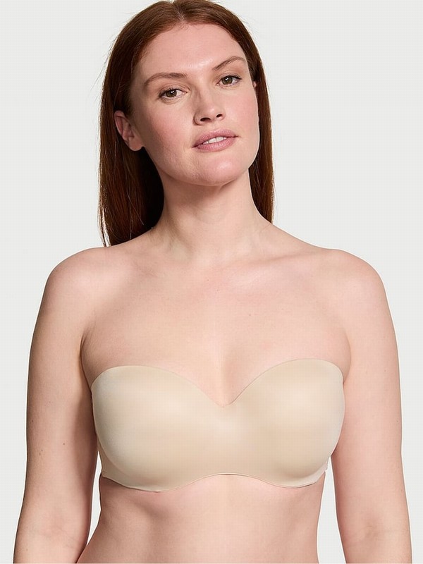 Beige Victoria Secret Marzipan Nude Strapless Bras | KGZQF7396