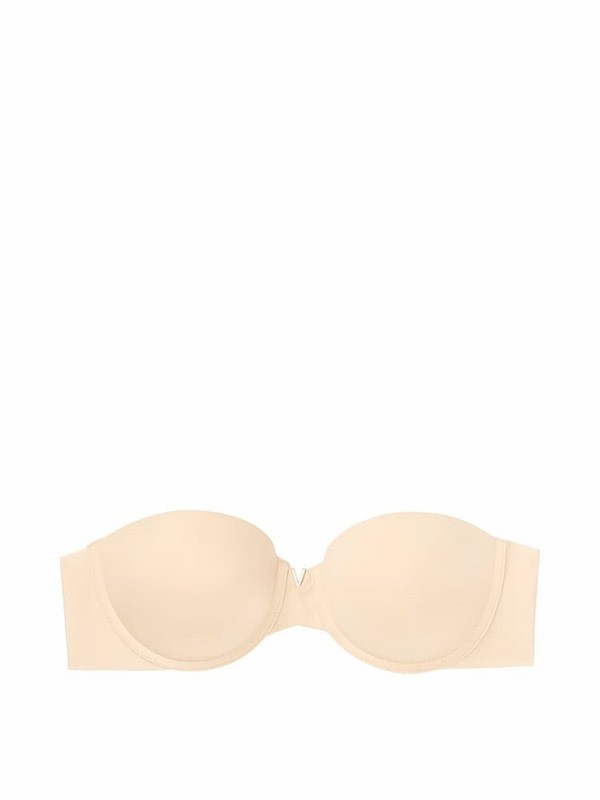 Beige Victoria Secret Marzipan Nude Strapless Bras | TKDFH4681