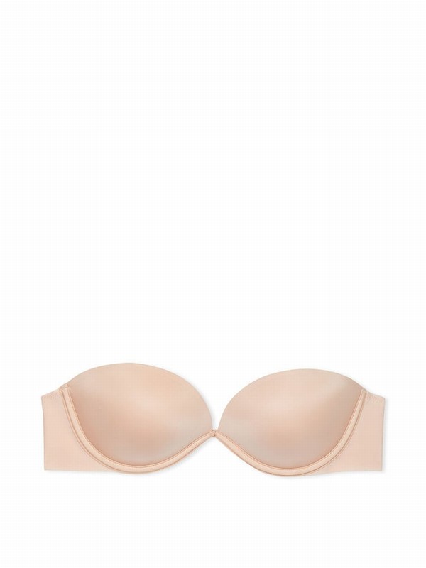 Beige Victoria Secret Marzipan Nude Strapless Smooth Every Way Strapless Multiway Bras | DZVWH9048