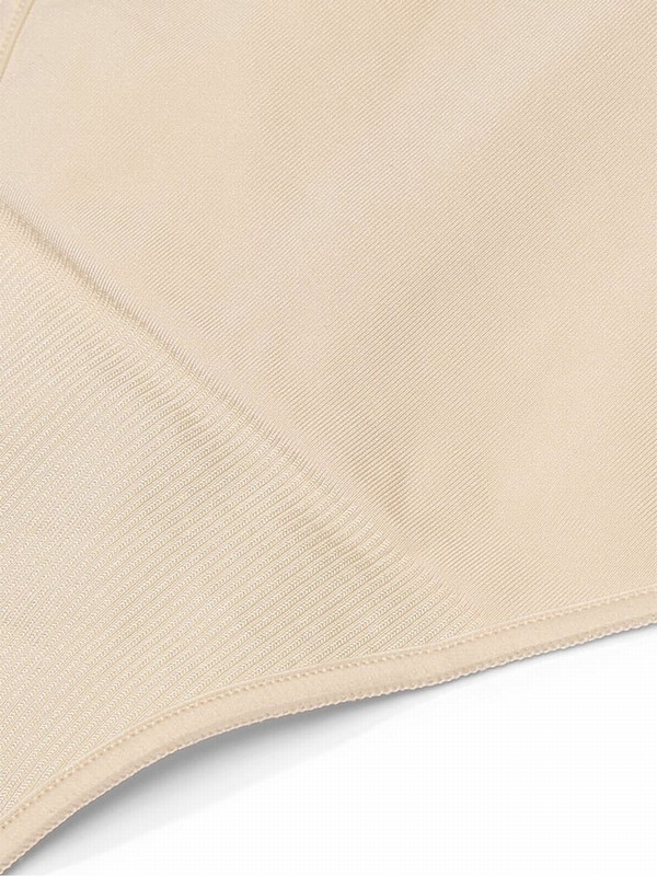 Beige Victoria Secret Marzipan Nude Thong Seamless Shaping™ High Waist Underwear | IPKGB4631