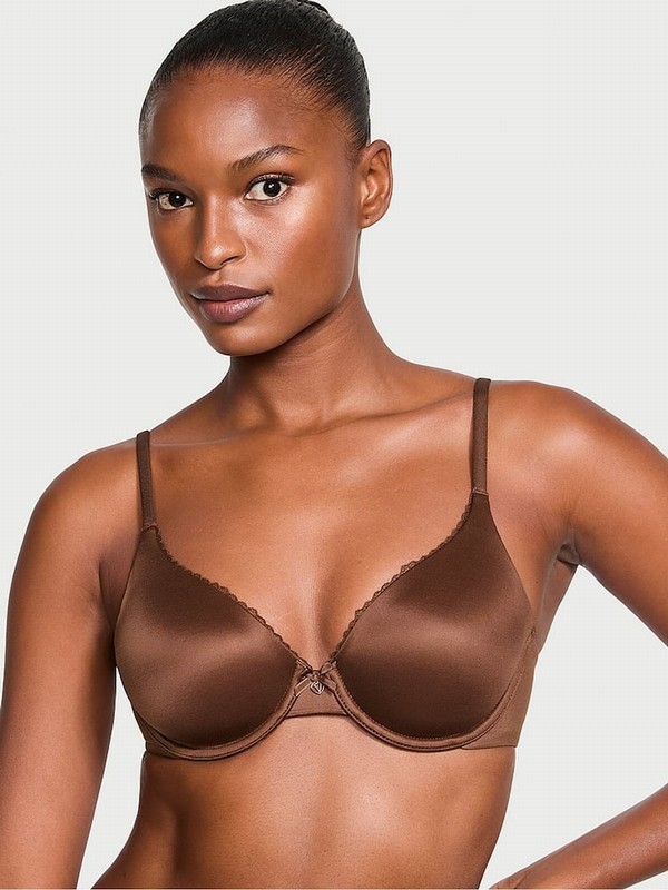 Beige Victoria Secret Mousse Nude Full Cup Bras | BEFDO9835