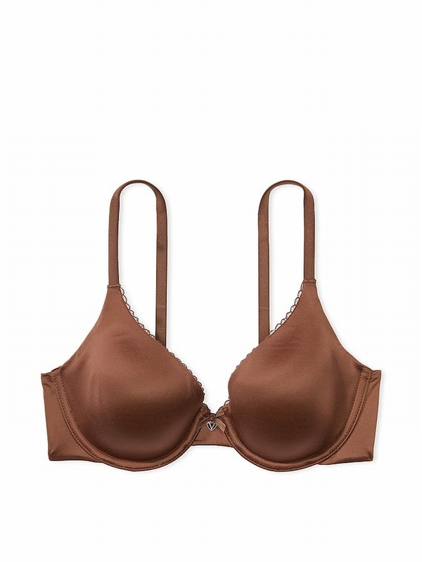 Beige Victoria Secret Mousse Nude Full Cup Bras | BEFDO9835