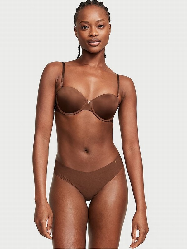 Beige Victoria Secret Mousse Nude Thong Underwear | DHIGW8057