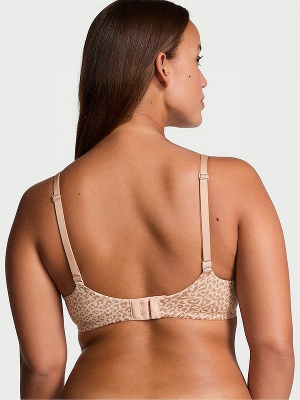 Beige Victoria Secret New Glam Leo Marzipan Nude Demi Invisible Lift Minimiser Bras | YWQRM6971
