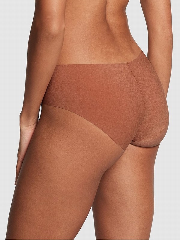 Beige Victoria Secret Nude Caramel Hipster No Show Underwear | FZJDN2918