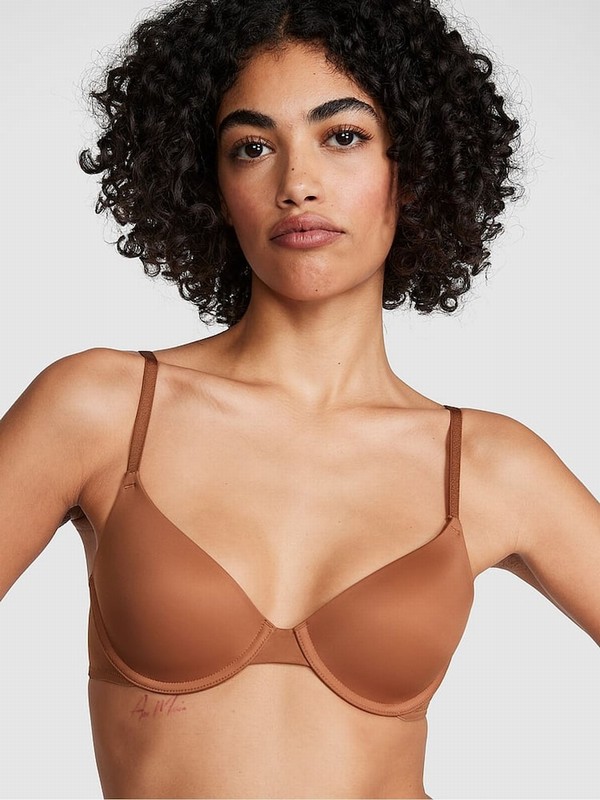Beige Victoria Secret Nude Caramel T Shirt Bras | CNHMV8640