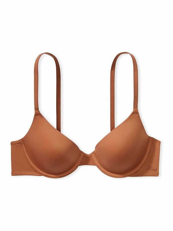 Beige Victoria Secret Nude Caramel T Shirt Bras | CNHMV8640