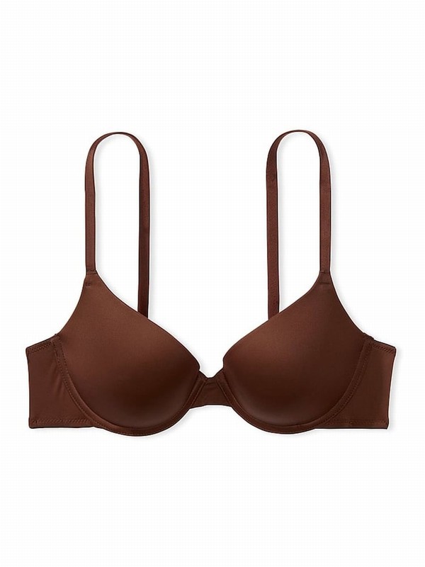 Beige Victoria Secret Nude Ganache Push Up Bras | PEOWU1374