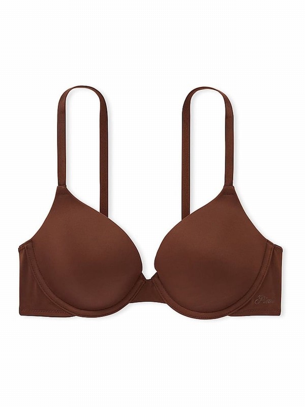 Beige Victoria Secret Nude Ganache Smooth Lightly Lined Bras | AMGTO0462
