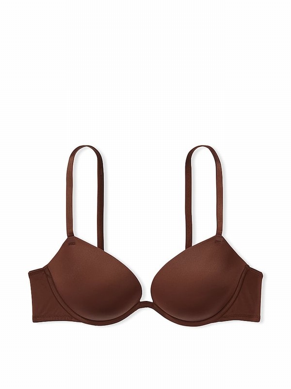 Beige Victoria Secret Nude Ganache Super Push Up Bras | HXJGY8067