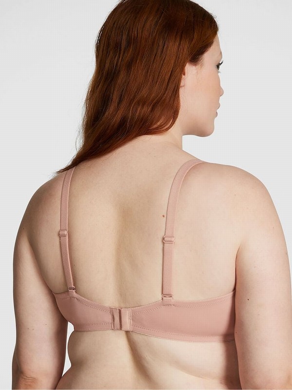 Beige Victoria Secret Nude Macaron Push Up Bras | ZUBDC3654