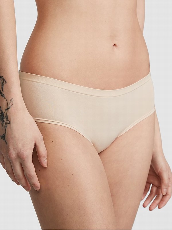 Beige Victoria Secret Nude Marzipan Hipster Underwear | GLMXO4832