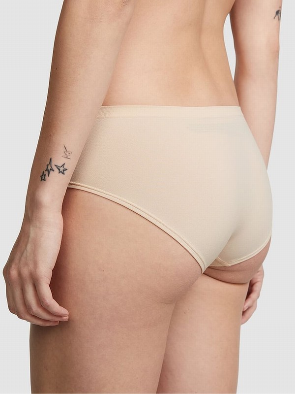 Beige Victoria Secret Nude Marzipan Hipster Underwear | GLMXO4832