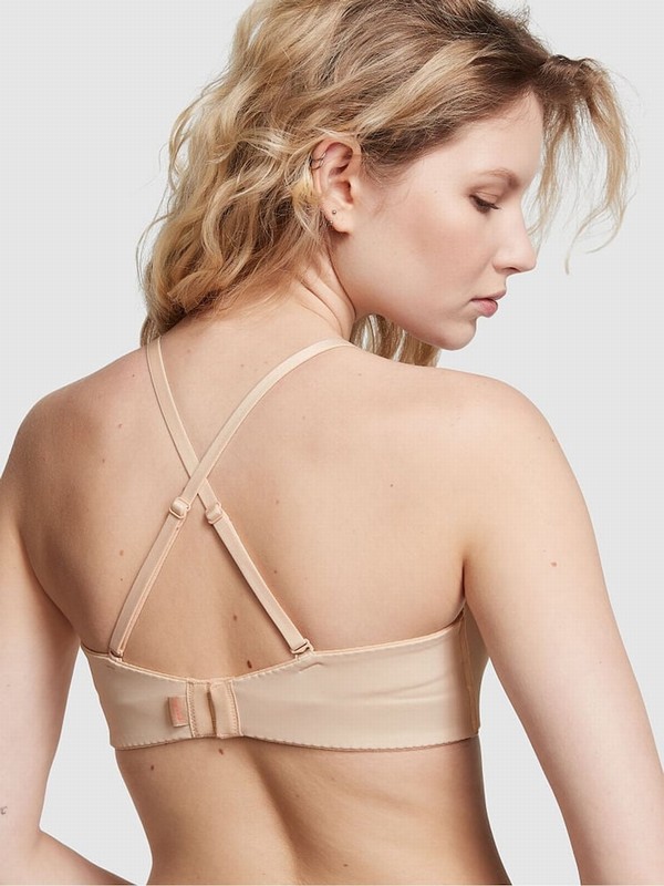 Beige Victoria Secret Nude Marzipan Lightly Lined Strapless Multiway Bras | JKHNO5026