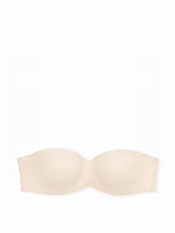 Beige Victoria Secret Nude Marzipan Lightly Lined Strapless Multiway Bras | JKHNO5026