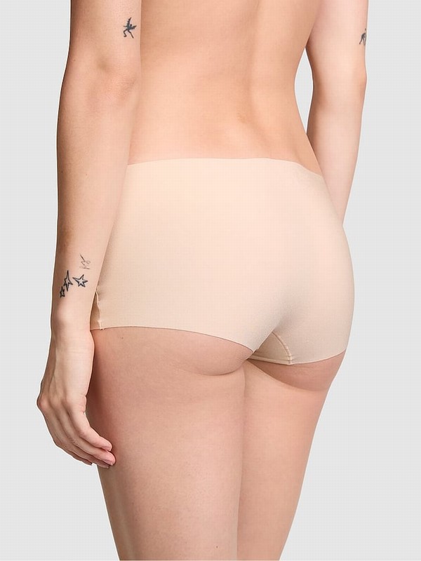 Beige Victoria Secret Nude Marzipan No Show Underwear | VBFID6934