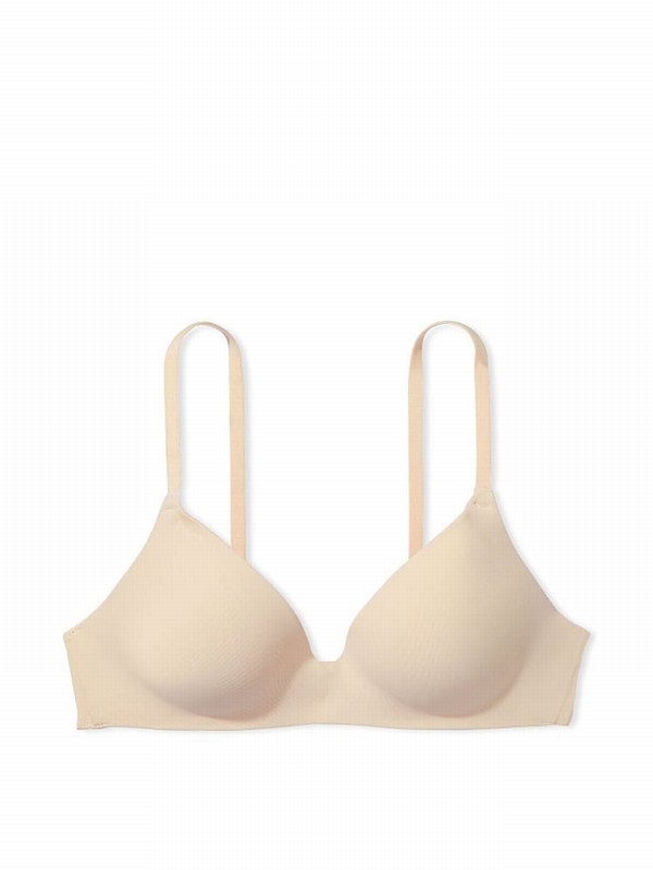 Beige Victoria Secret Nude Marzipan Non WiPush Up Bras | GSDBU7892