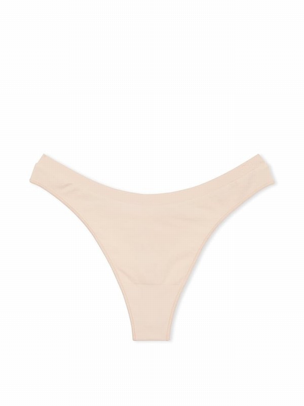 Beige Victoria Secret Nude Marzipan Thong Underwear | FTOBQ2108