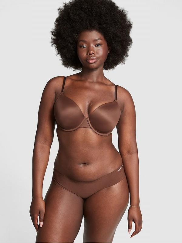 Beige Victoria Secret Nude Mousse Lightly Lined Bras | UXFJH3210