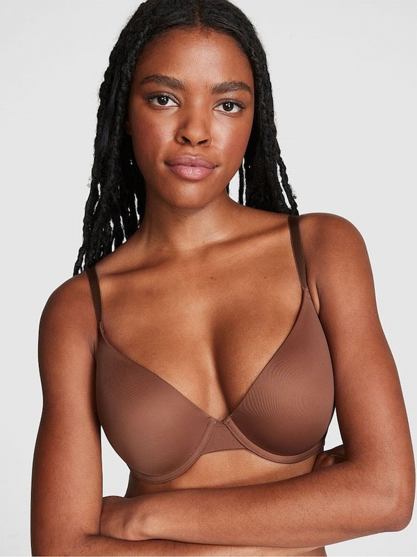 Beige Victoria Secret Nude Mousse Push Up Bras | PCYHS1082