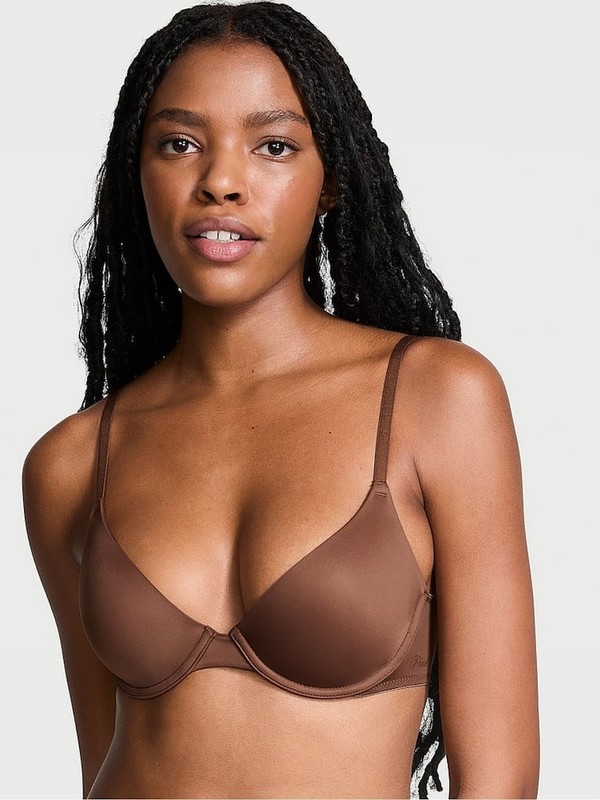 Beige Victoria Secret Nude Mousse T Shirt Bras | SNVCK7420